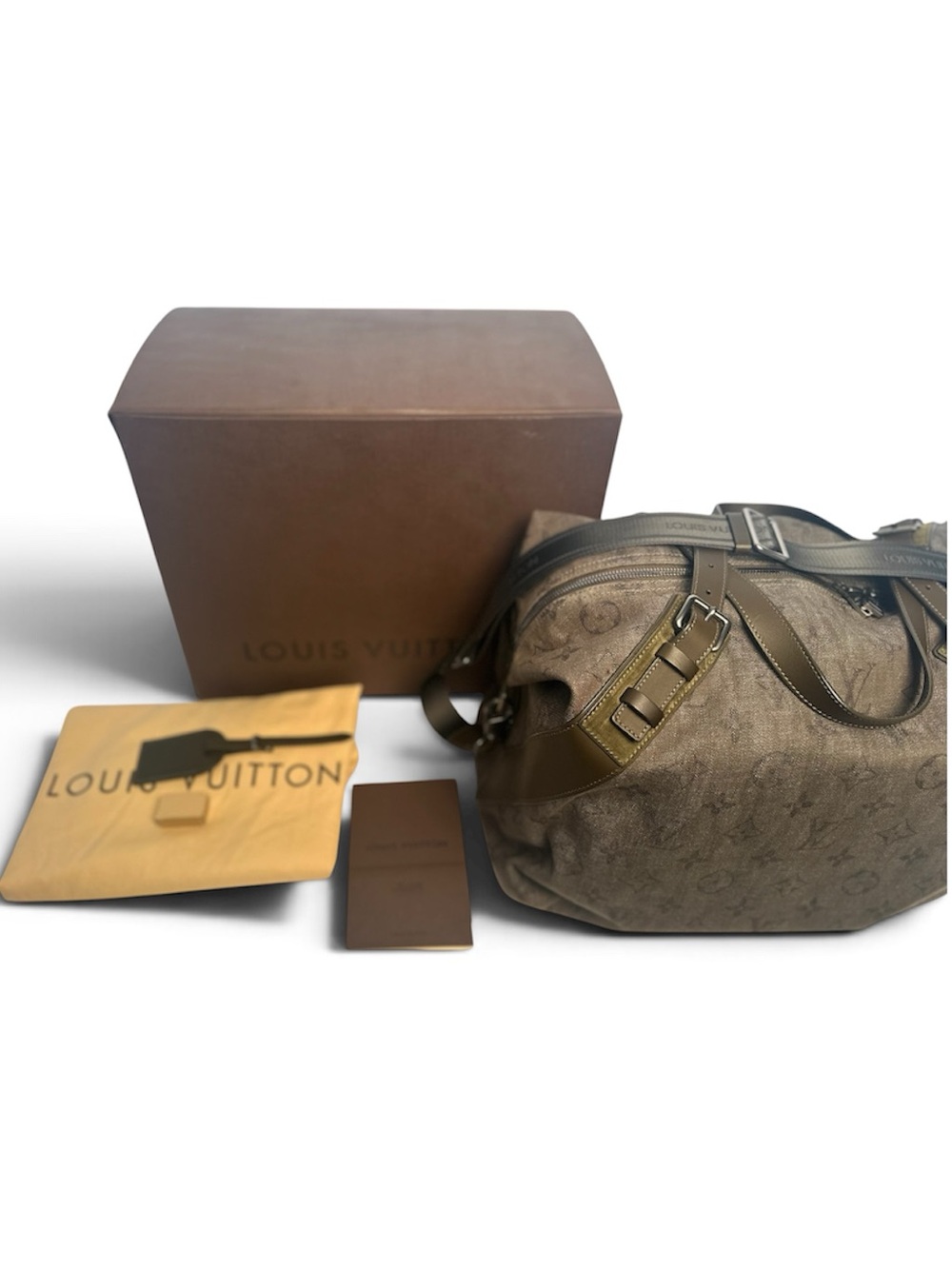 Louis Vuitton Denim Monogram Kaki Sac Large Weekender bag AUTHENTIC! (PM200162) - Picture 2 of 16